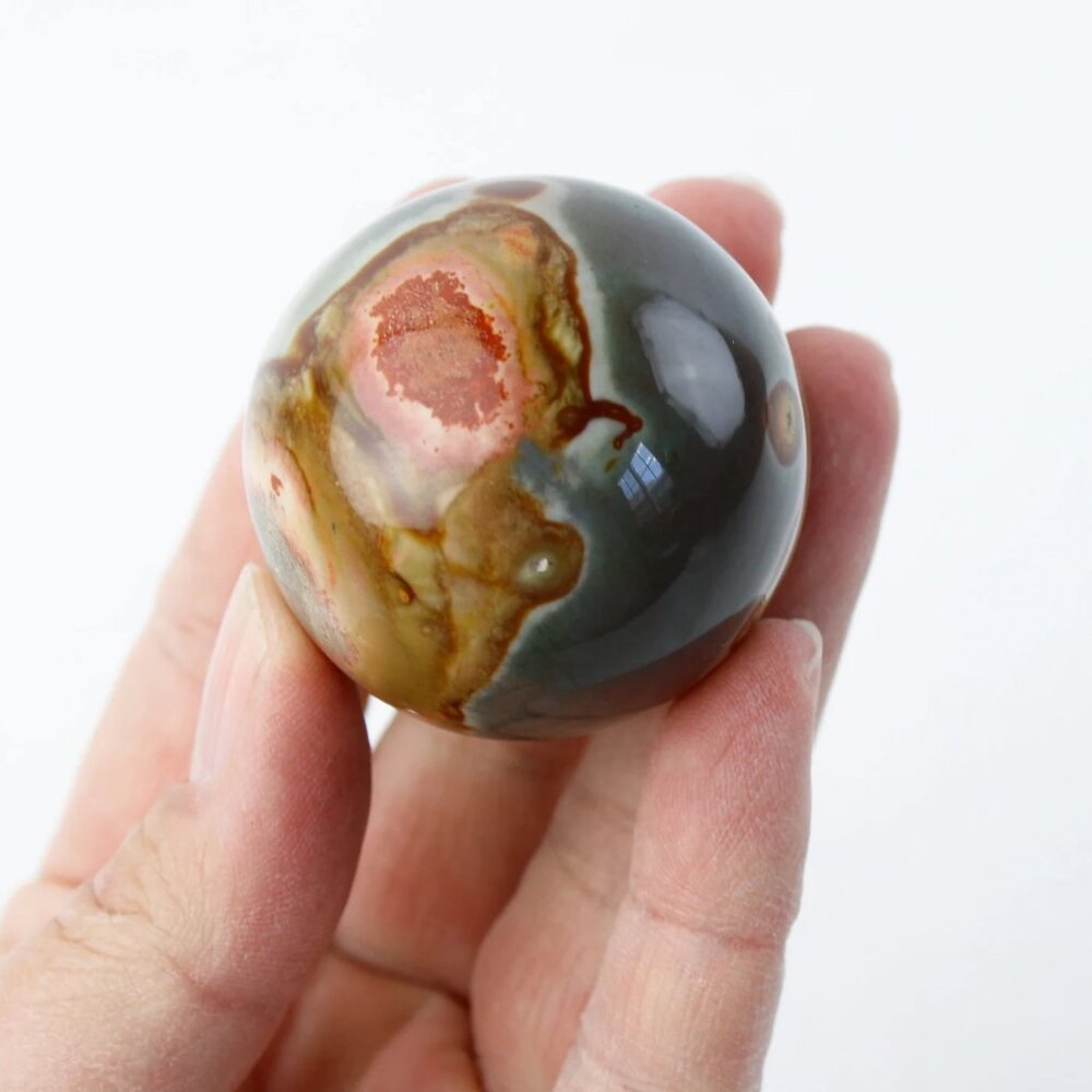 Polychrome Jasper Sphere - 45mm - Picture 8 of 12